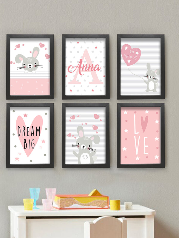Framed Wall Paintings For Office and Home ( Set Of 6 )