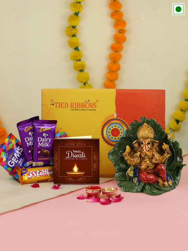Diwali Gifts Chocolate Box with Ganesha Idol Statue