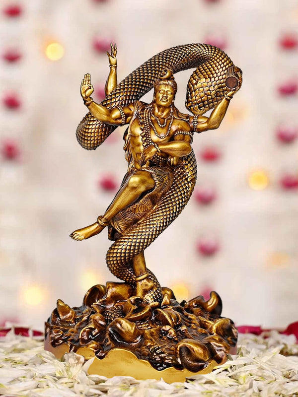 Gold Toned Mystical Shiva Religious Figurine Showpiece