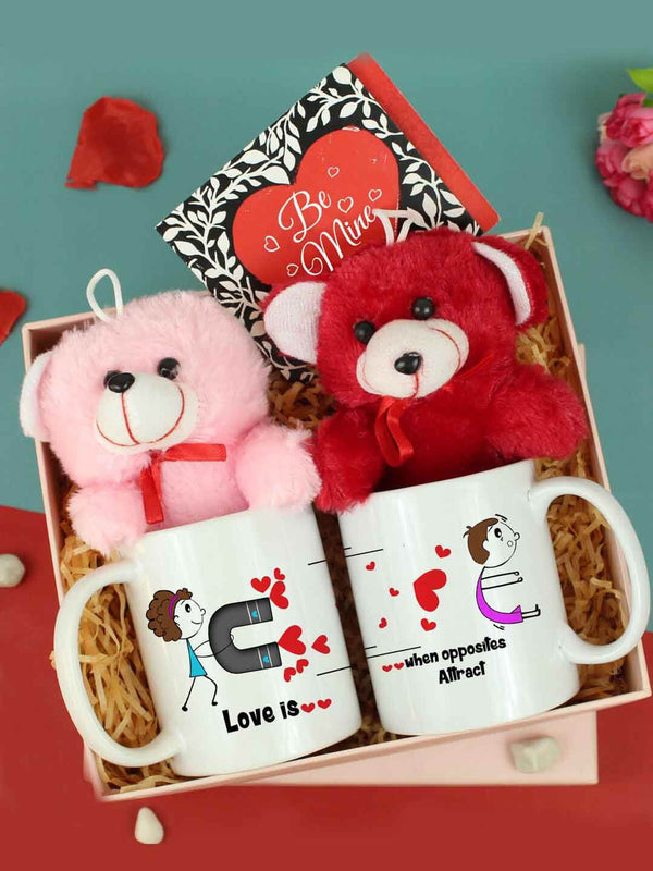 Red & White Valentines Gift Mug Teddy