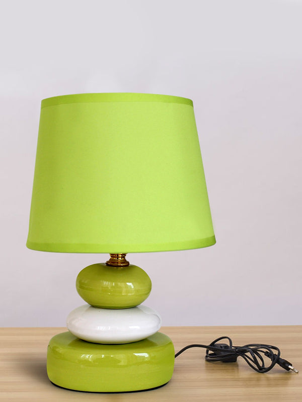 Green Table Top Table Lamp with Shade