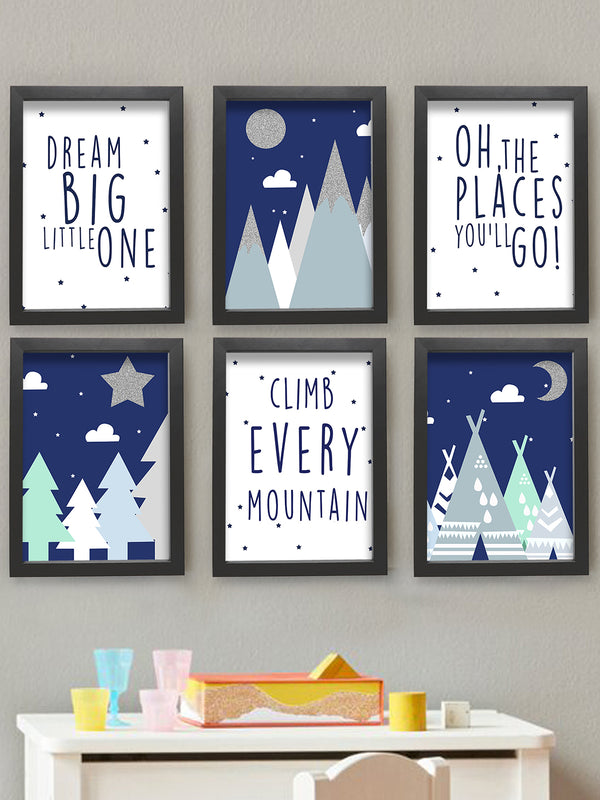 Set of 6 Inspirational Printed Paintings for Living Room Bedroom Home Office