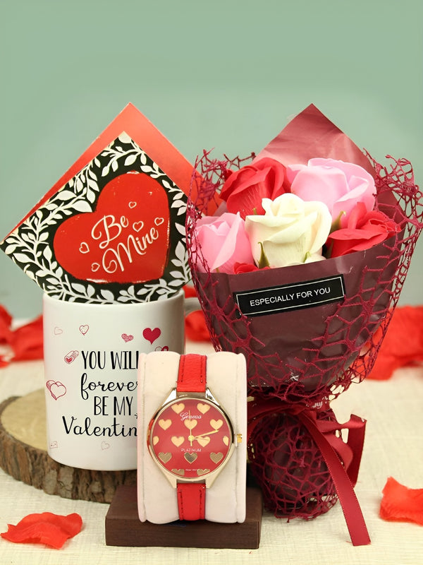 4 Pieces White & Red Valentine Day Gift Set