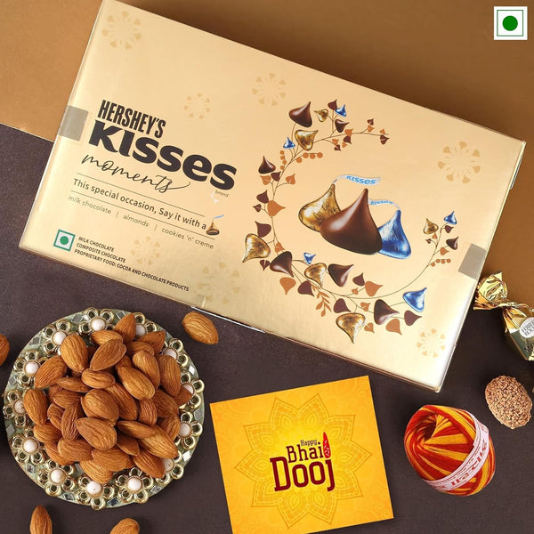 Bhai Dooj Gift Hamper with Chocolates Card Kalawa Roli Chawal