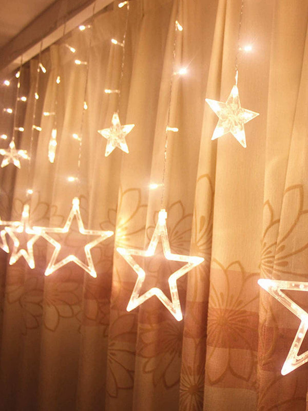 Gold-Toned Star String Light