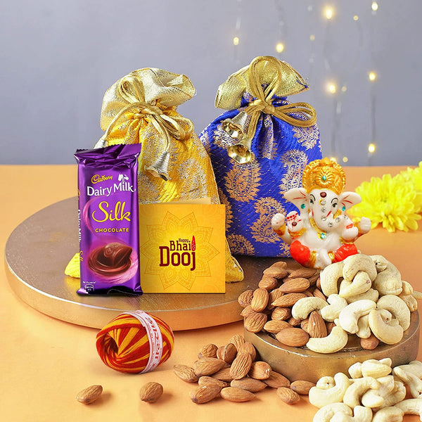 Bhai Dooj Gift Set Chocolates and Dry Fruits