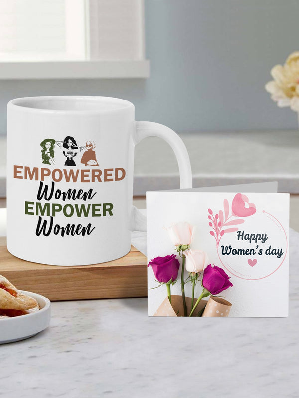White Women's Day Special Printed Coffee Mug