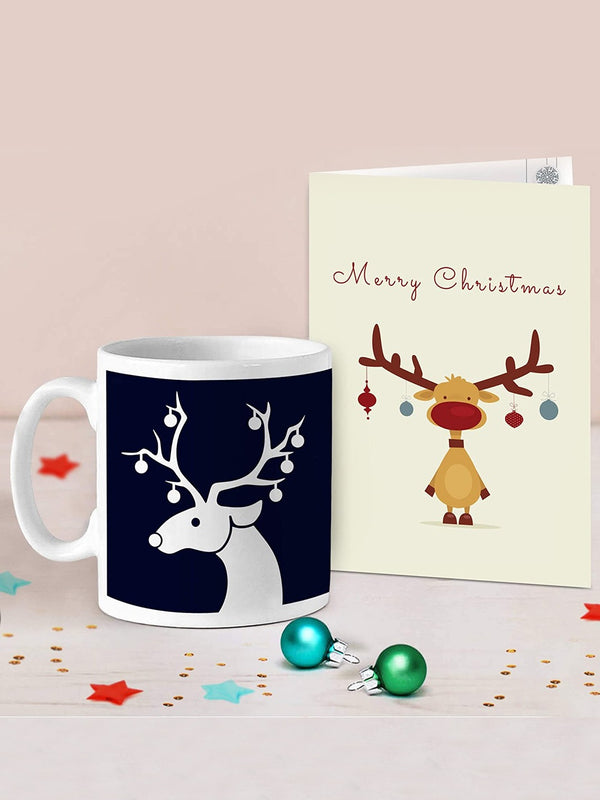 Printed Christmas Coffee Mug with Greeting Card Gift Pack Gift Set