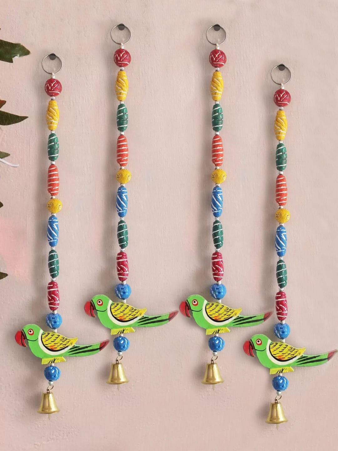 Sea Green Semi Circle Latkan Hanging Set Of 2