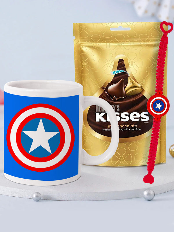 Kids Rakhi With Mug & Chocolate Pack | Rakhi Card | Roli Chandan Tika Packet