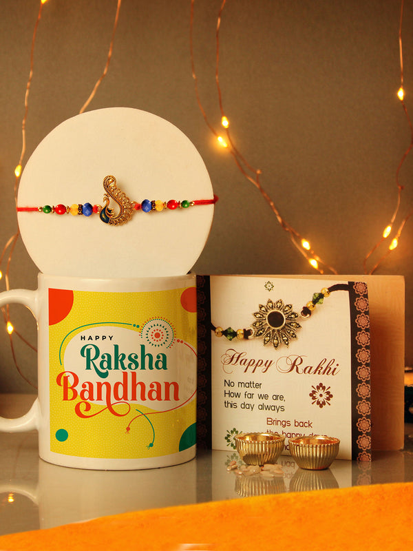Rakhi for Brother with Gift Set with Coffee Mug