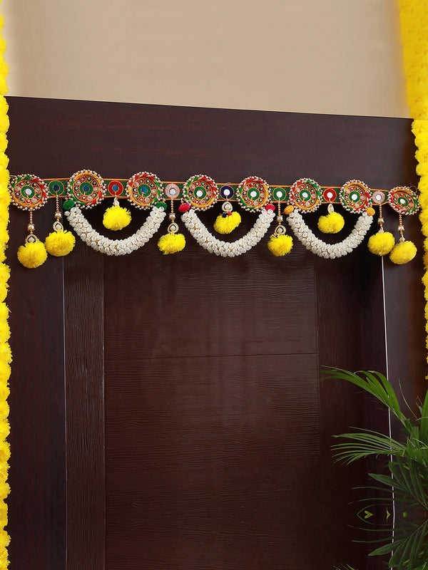 Torans for Main Door Wall Hanging Bandhanwar for Entrance Door Traditional Diwali Home Decoration Bandarwal Toran Diwali Decoration Item for Home Décor (Multicolor)