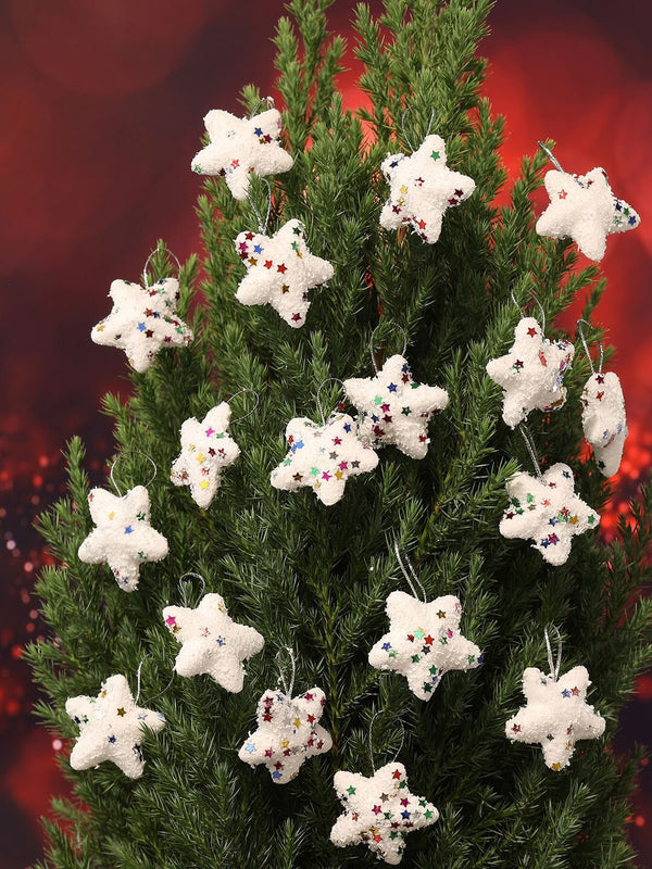 White 18-Pieces Star Christmas Tree Decoration Gift Set