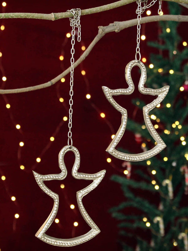 Set Of 2 Christmas Tree Premium Decor Hanging Ornaments Props