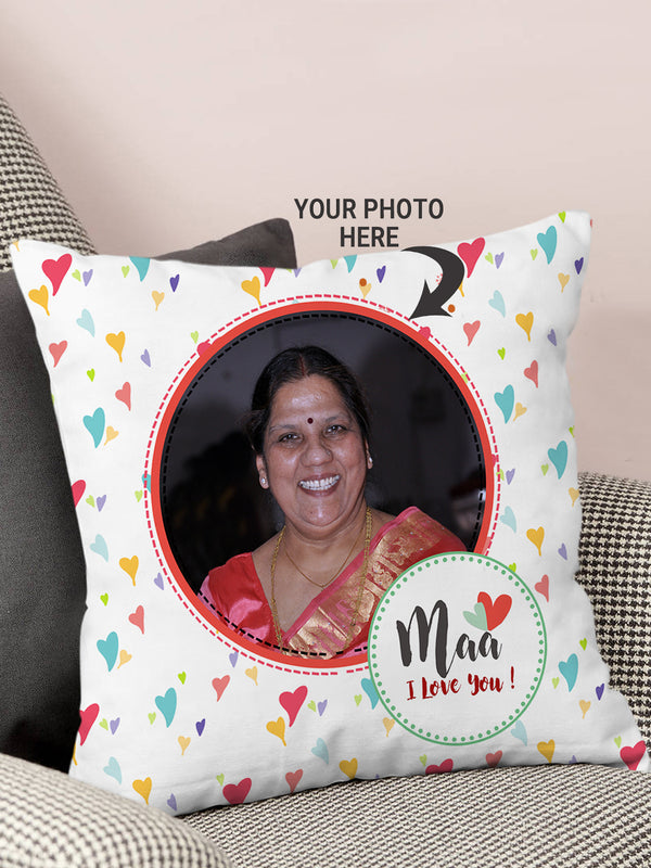 Maa I love You Personalized Cushion