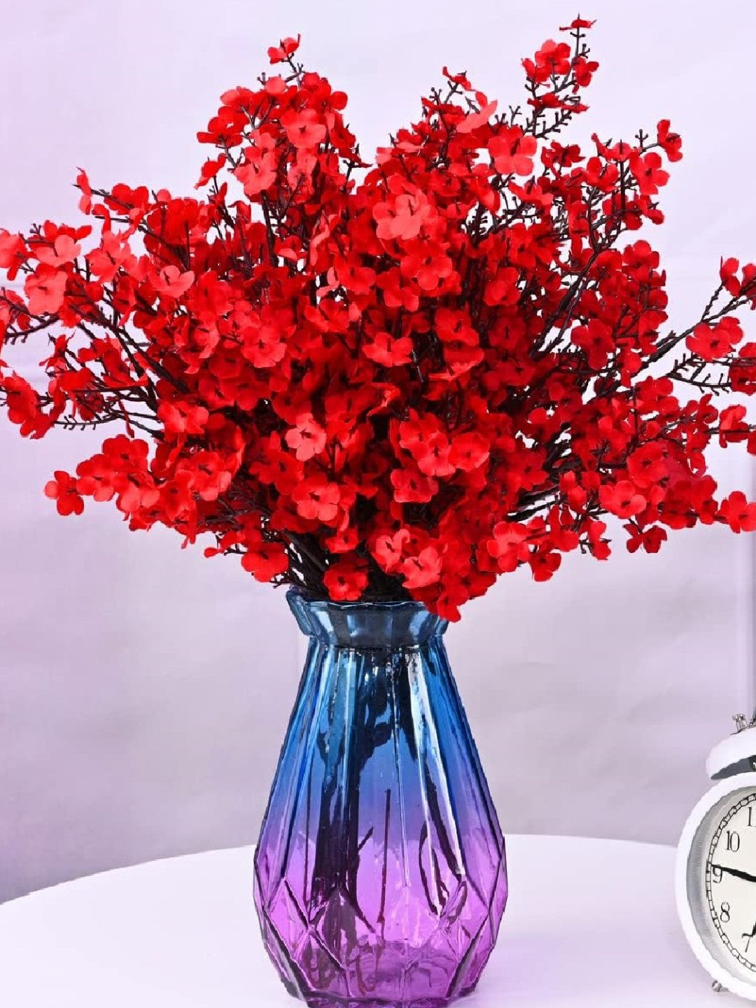 Buy | Set of 5 Red Gypsophilia Artificial Flowers and Plants without ...