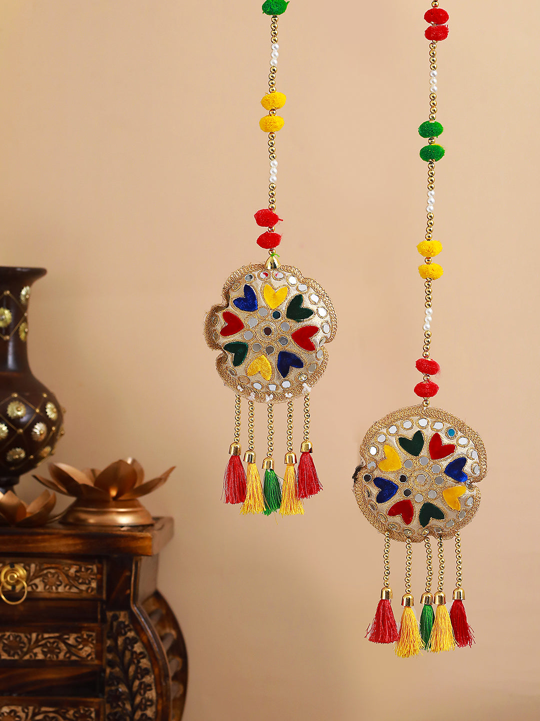 Buy Home Temple mandir Decoration Latest Artificial Flowers Toran