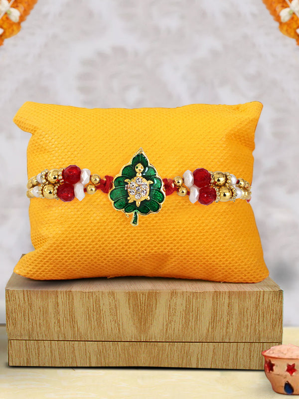 Raksha Bandhan Designer Rakhi | Rakhi Wishes Card & Roli Chawal