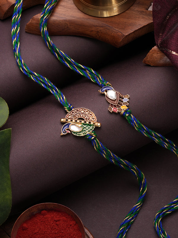 Sapphire Serenity Peacock Rakhi