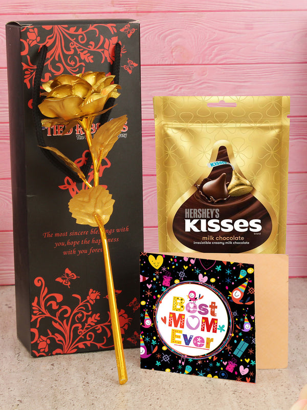Mother Day Gift Chocolates With Artificial Rose
