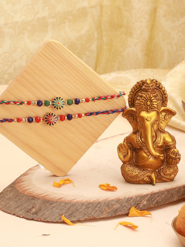 Bhai Rakhi Set of 2 God Idol with Mini Card Roli Tika (UK)