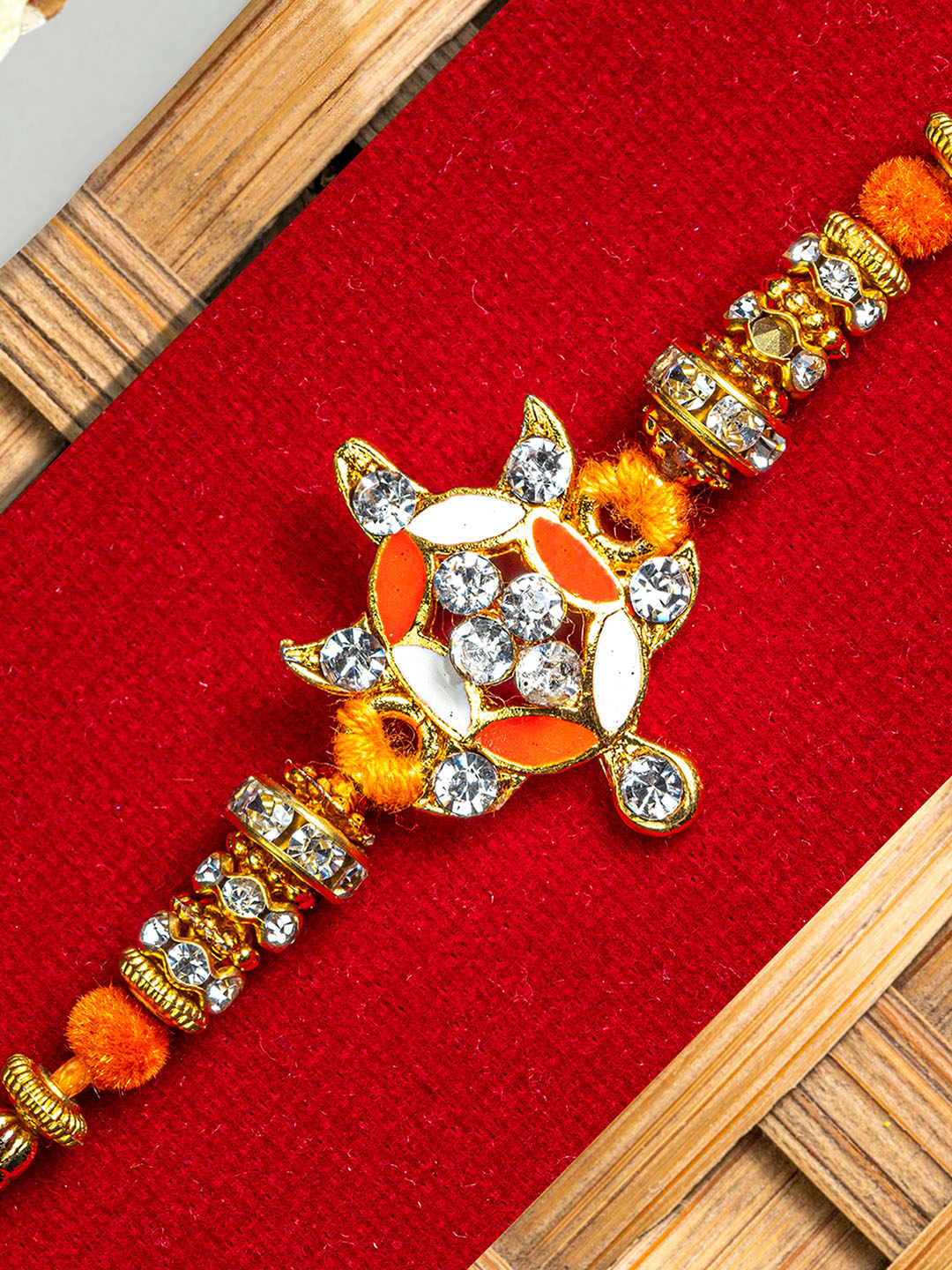 Buy | Single Diamond Turtle Rakhi | Rakhi Card | Roli Chawal Tika ...