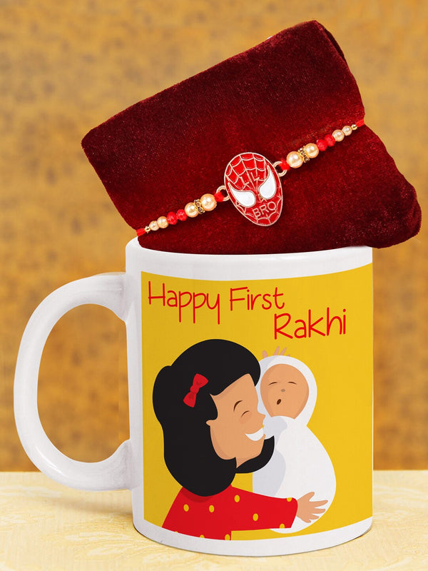 Kids Spiderman Rakhi With Mug Gift Pack Happy First Rakhi