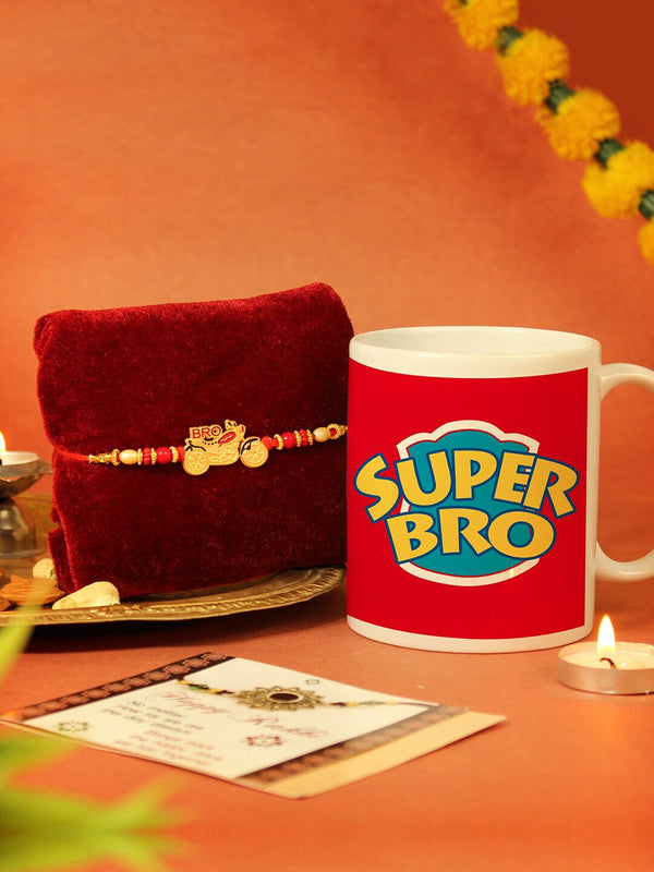 Premium Rakhi for Brother with Coffee Mug & Card