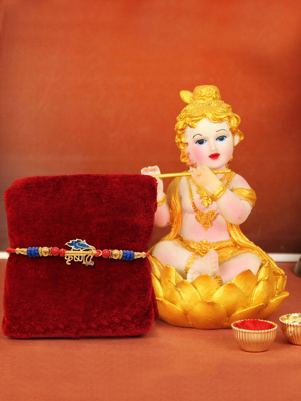 Krishna Rakhi for Brother with Statue Combo Gift Set