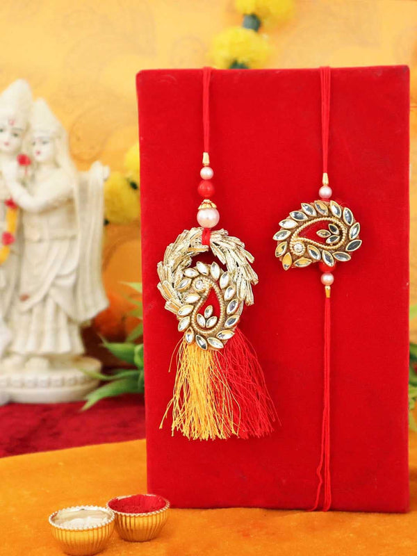 Set of 2 Premium Bhaiya Bhabhi Lumba Rakhi Combo