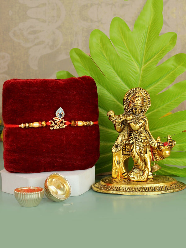 Special Rakhi for Brother with Krishna Statue