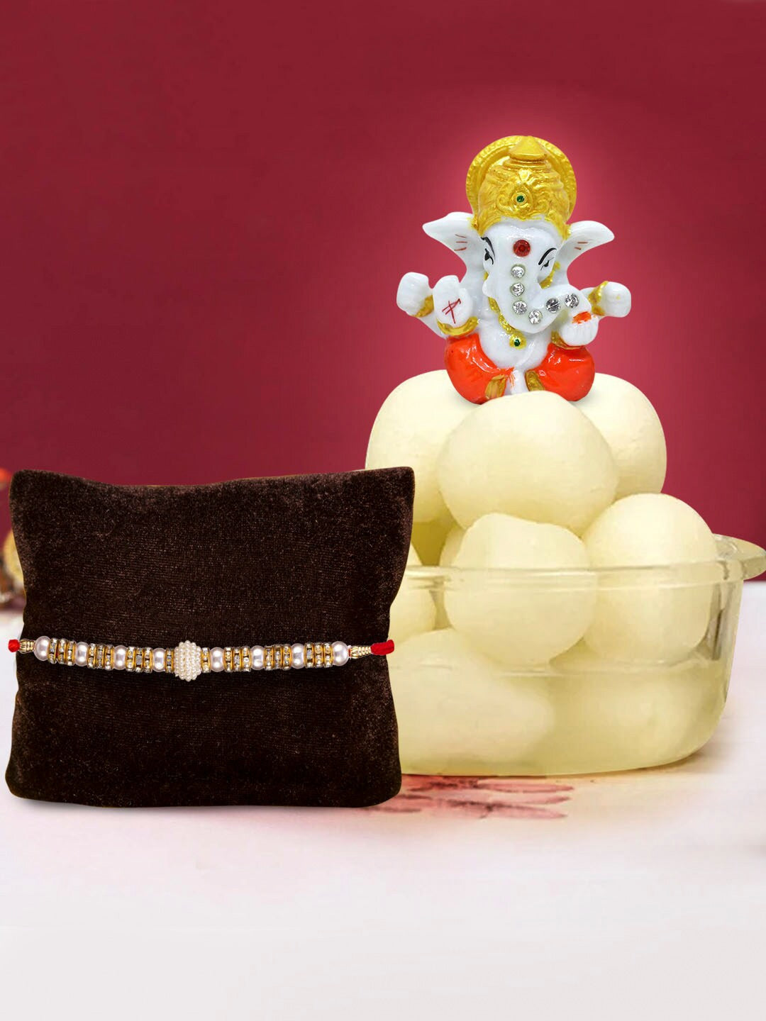 Buy | 3 Pcs Multicoloured Captain America Rakhi Gift Set | Tied Ribbons