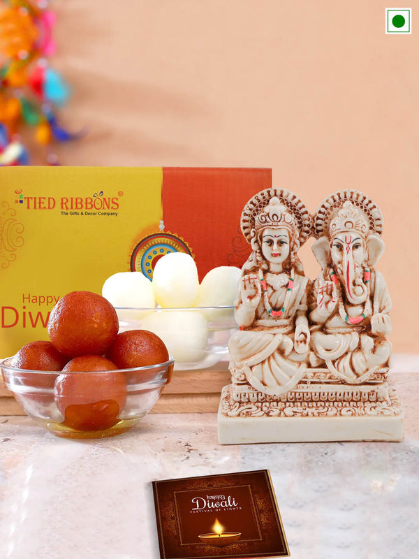 Laxmi Ganesha Idol & Sweets Diwali Gift Hamper