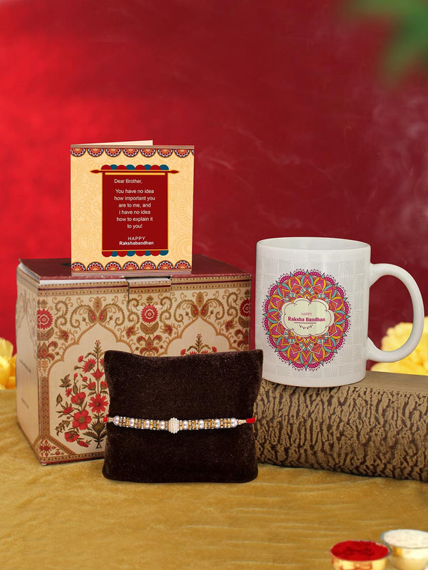 Gift for Brother Bracelet Rakhi with Coffee Mug