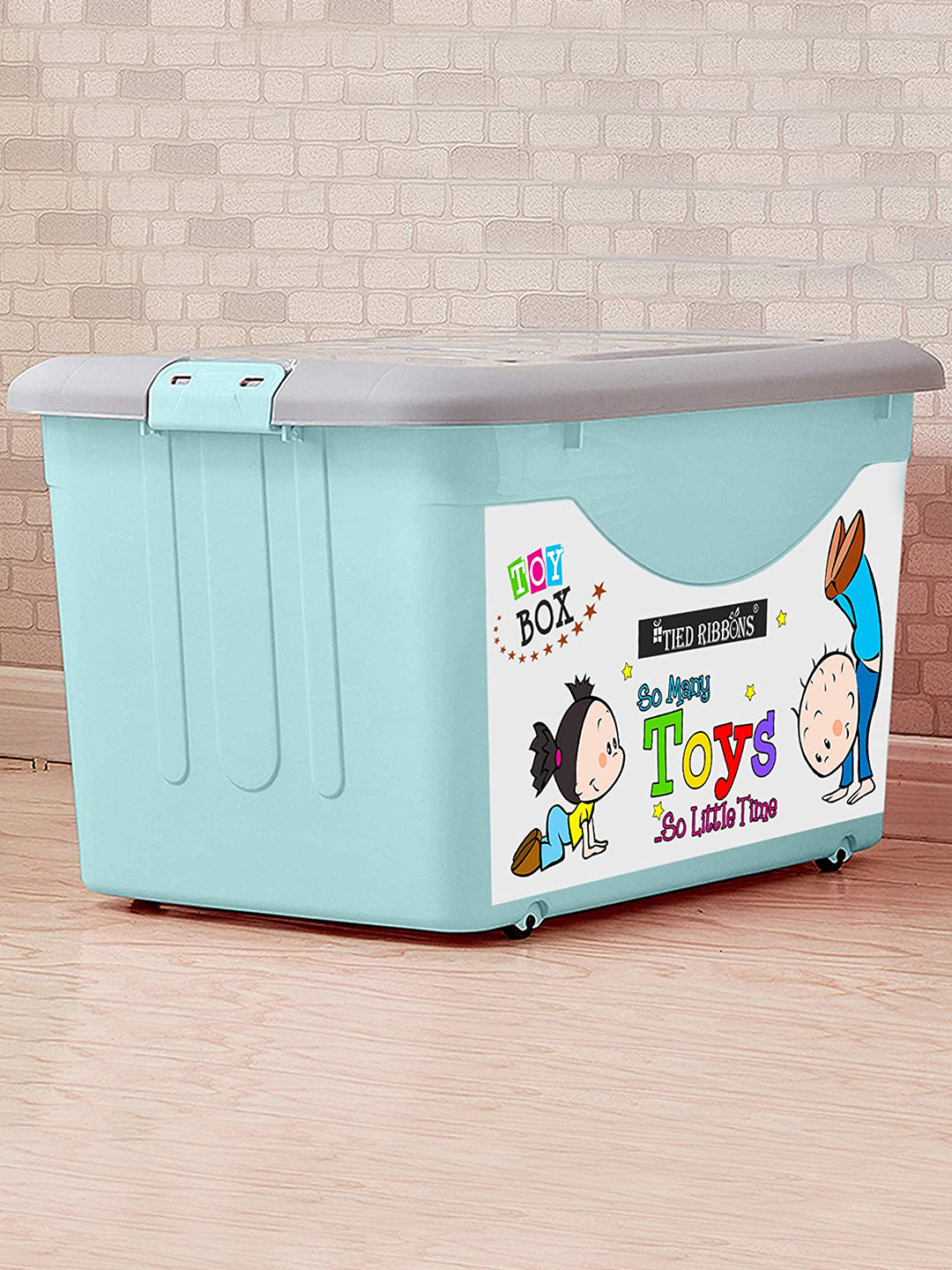 Rectangular Plastic Container With Ribbon Buy | Plastic Multipurpose Storage Container with Wheels and Side ...