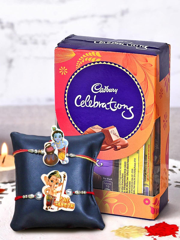 Kids set of 2 Rakhi With Chocolate Gift Set