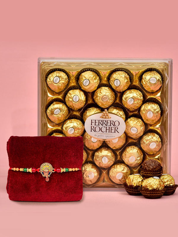 Rakhi with Card & Chocolates