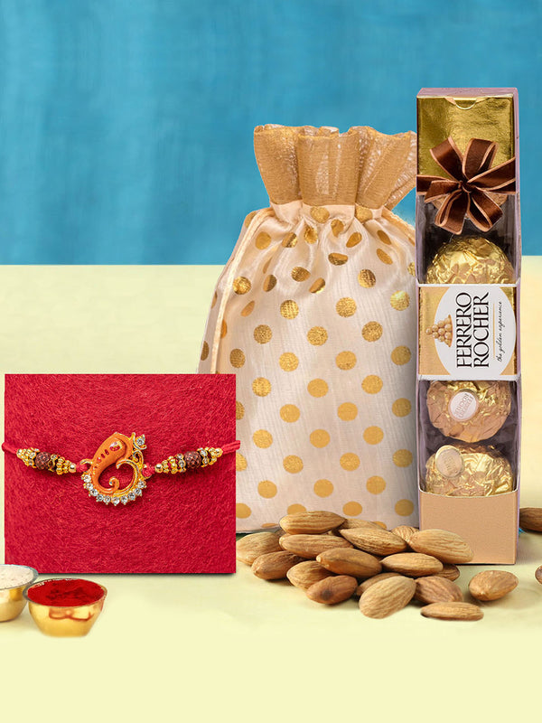 Rakhi for Brother with Chocolates and Dryfruits