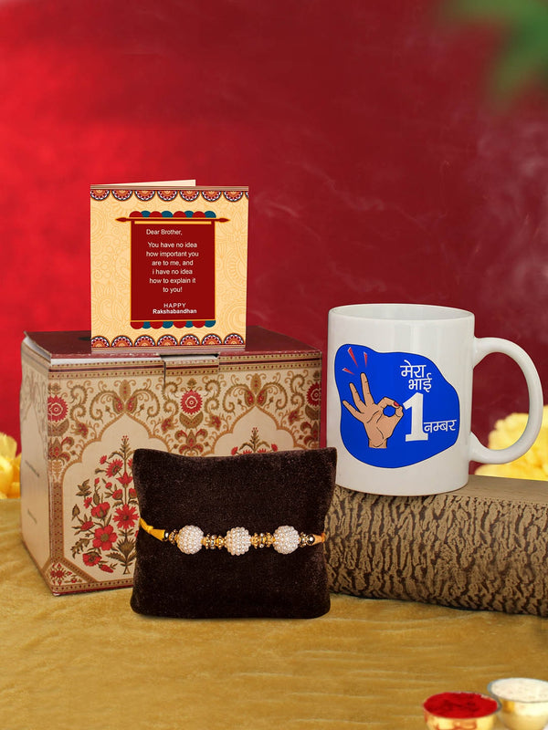 4 Pcs Multicoloured Rakhi Gift Set
