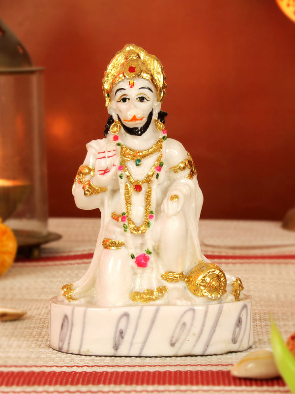 Decorative Showpiece Resin Lord Hanuman Ji Murti Idol