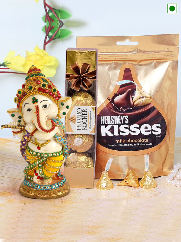 Diwali Gift Set Chocolates With Ganesha Idol