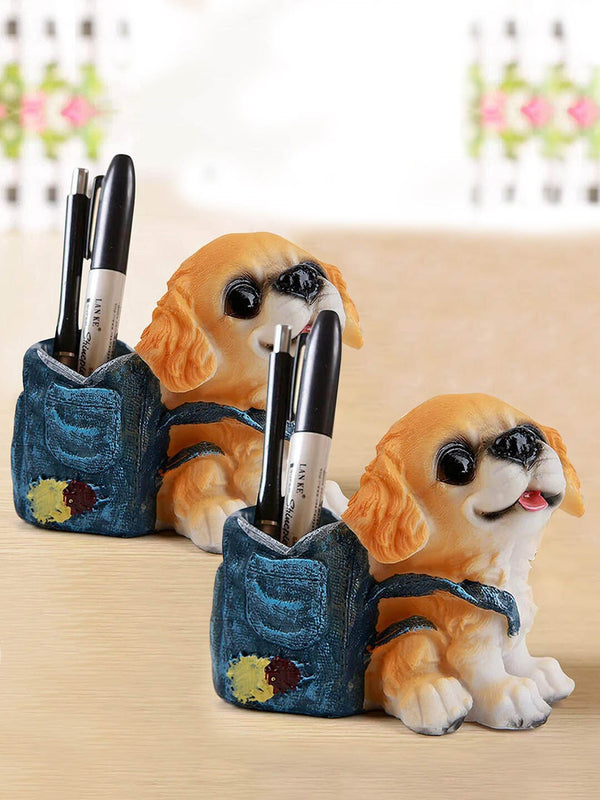 Multicoloured Cute Dog Pen Stand Desk Organizer