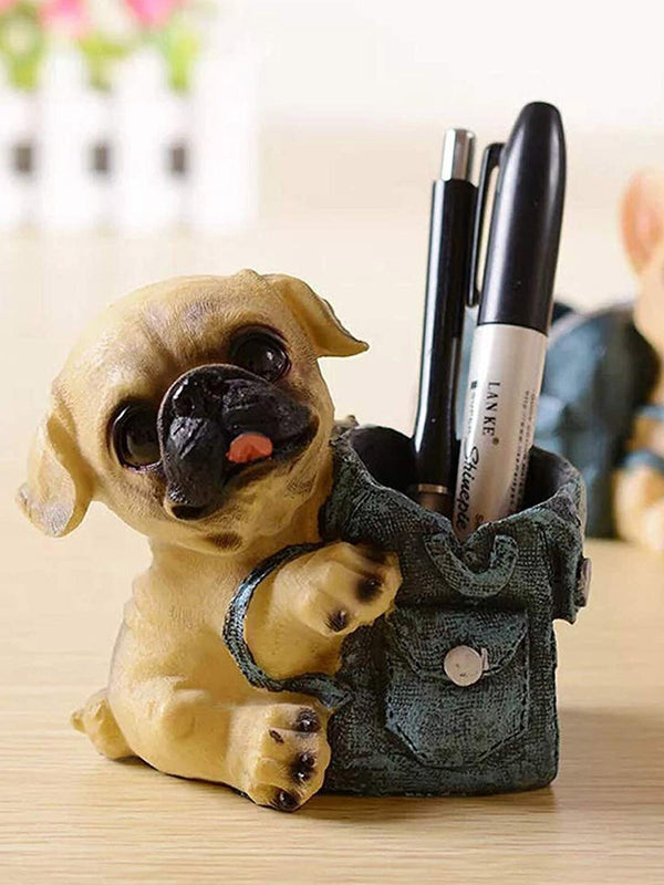 Multicoloured Cute Dog Pen Stand Desk