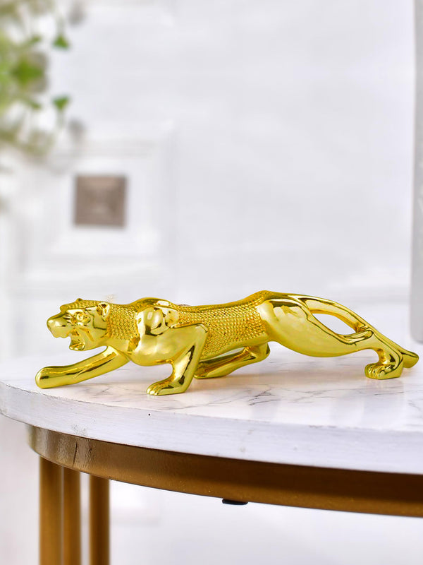 Gold-Toned Panther Figurine Showpiece