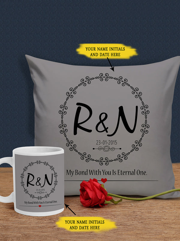 My Bond With You Personalized Cushion and Mug