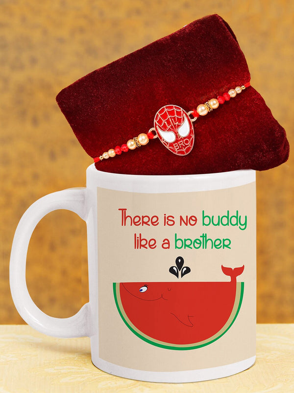 Kids Spiderman Rakhi With Mug Gift Set