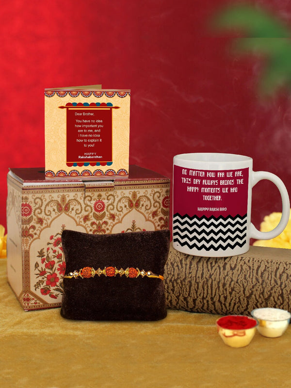 Red & Yellow Rakhi Gift Set