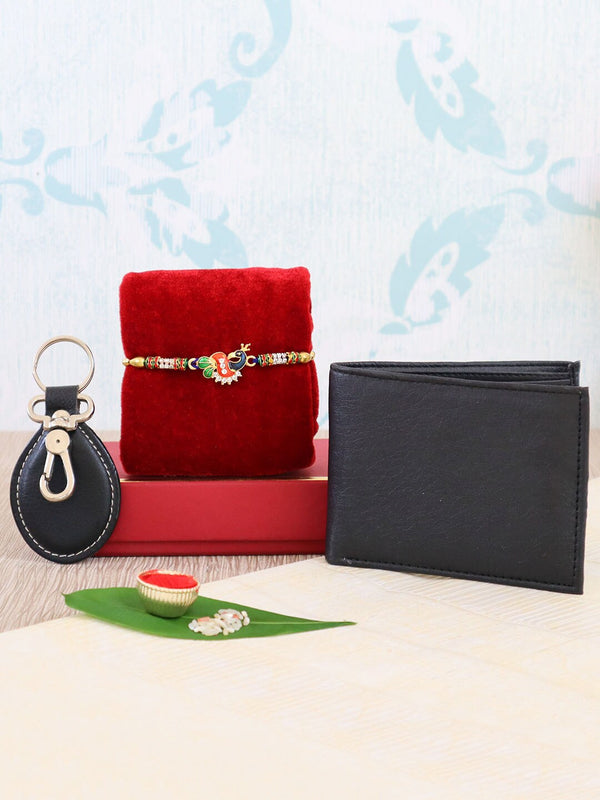 Black & Red Rakhi Gift Set