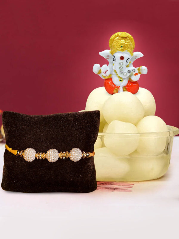 Brother Rakhi with Rasgulla & Ganesh Idol Combo Gift Set