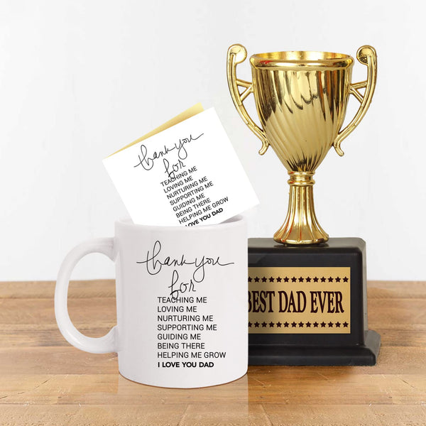 Fathers Day Gift Trophy and Greeting Card Combo Birthday Anniversary Retirement